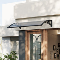 Black Modern Door Window Awning UV Protection Polycarbonate Canopy