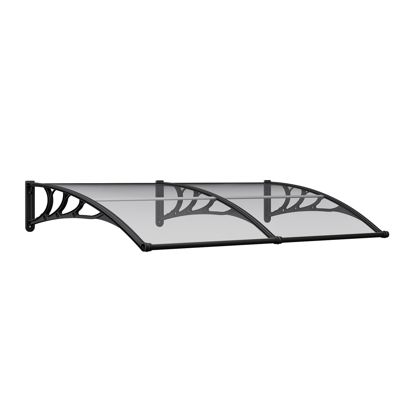 Black Modern Door Window Awning UV Protection Polycarbonate Canopy