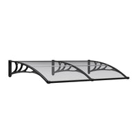Black Modern Door Window Awning UV Protection Polycarbonate Canopy