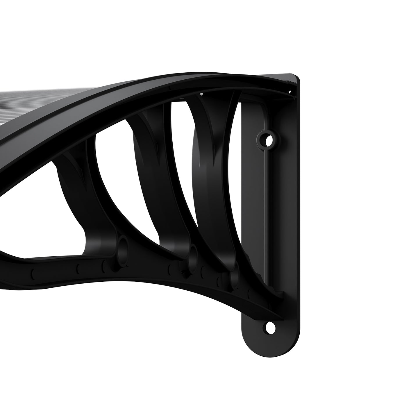 Black Modern Door Window Awning UV Protection Polycarbonate Canopy
