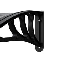 Black Modern Door Window Awning UV Protection Polycarbonate Canopy