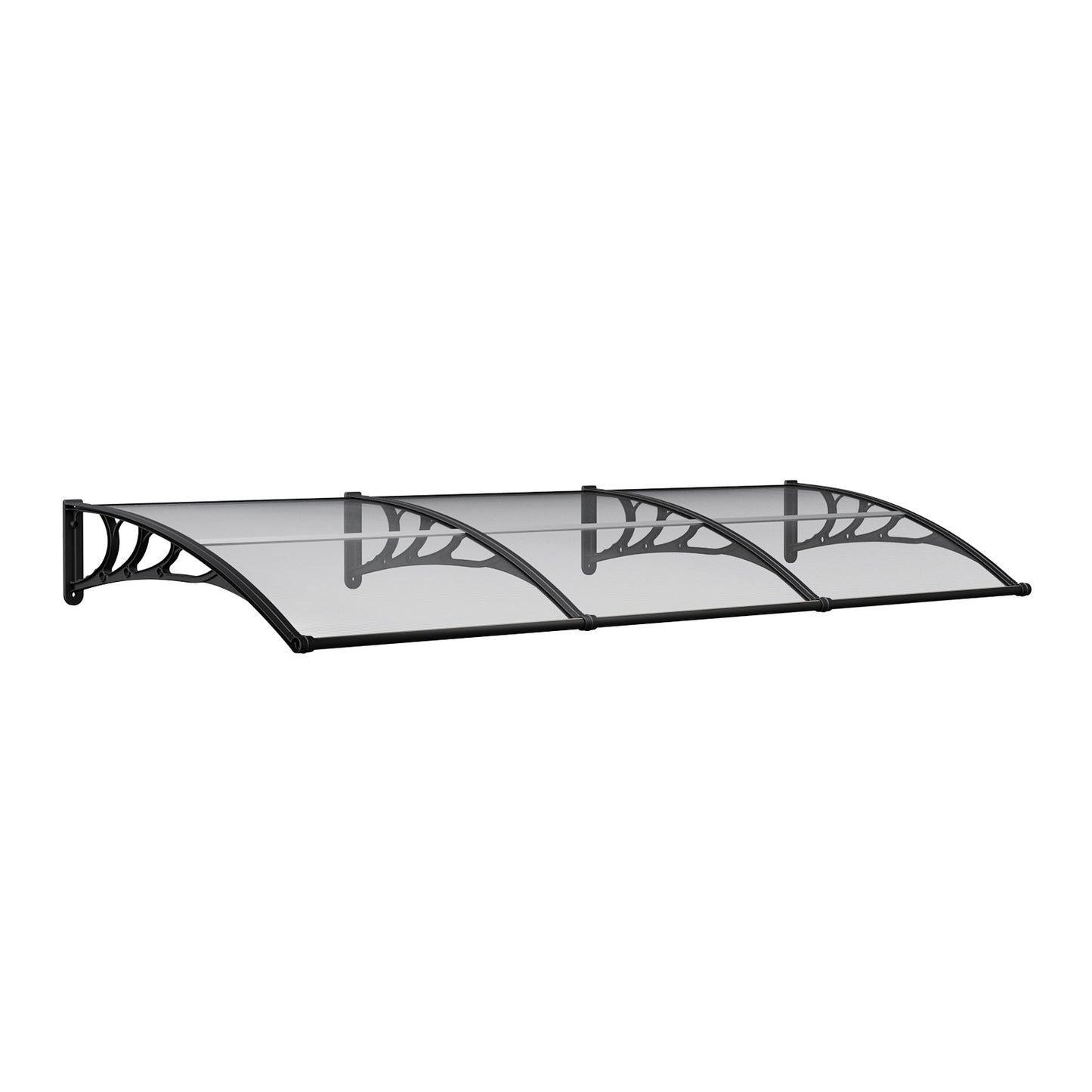 Black Modern Door Window Awning UV Protection Polycarbonate Canopy
