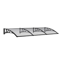 Black Modern Door Window Awning UV Protection Polycarbonate Canopy