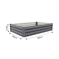 3.9x3ft Galvanised Steel Raised Garden Bed Outdoor Planter Box