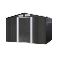 6x8ft Heavy Duty Metal Garden Storage Tool Shed Lockable Apex Roof