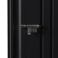 4x4FT Metal Garden Tool Shed With Apex Roof Lockable Door And 4 Vents
