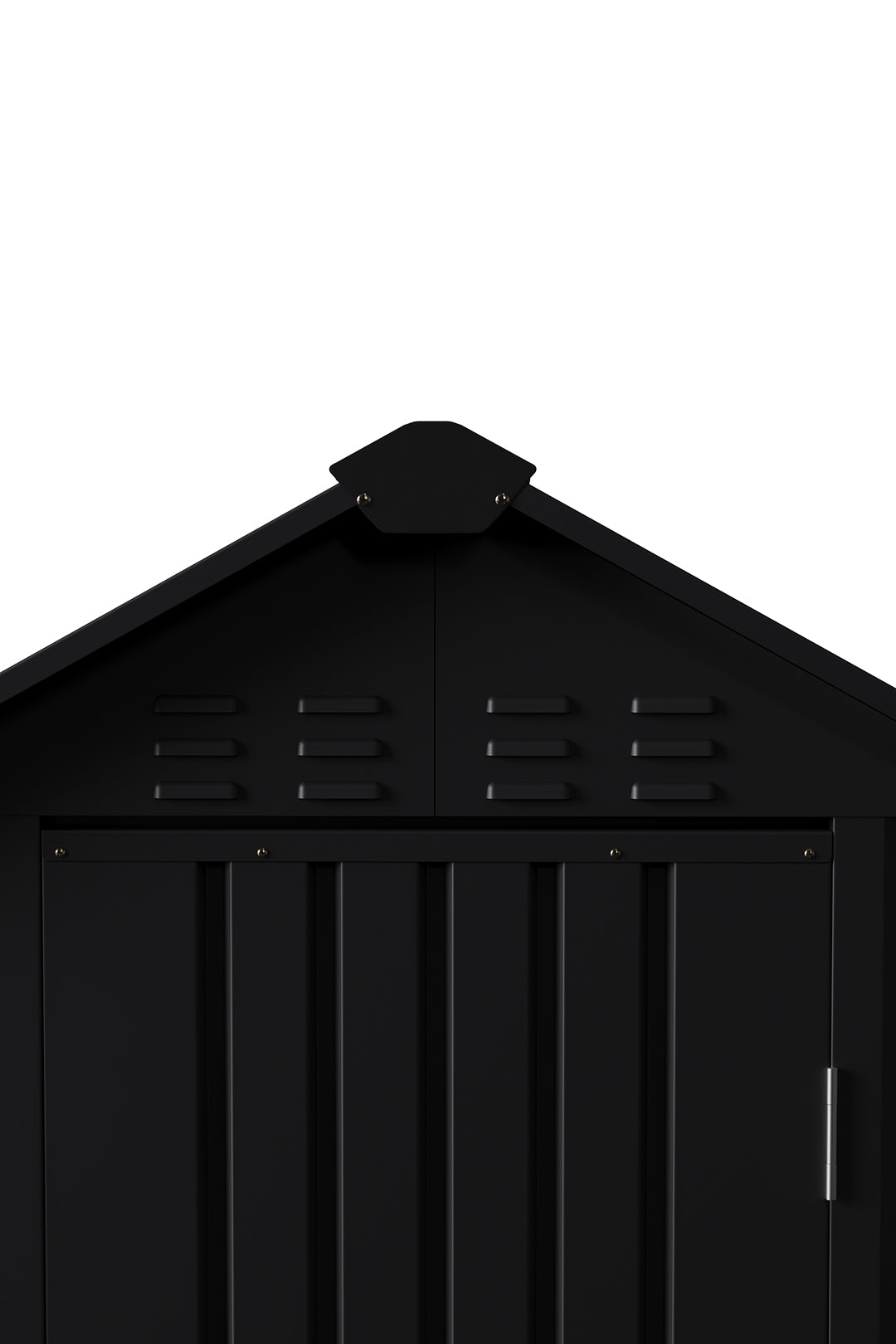 4x4FT Metal Garden Tool Shed With Apex Roof Lockable Door And 4 Vents