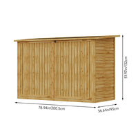 Wooden Garden Storage Shed Durable Weatherproof