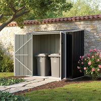 5x3ft Metal Bin Storage Shed Lockable Pent Roof Garden Unit