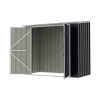 5x3ft Metal Bin Storage Shed Lockable Pent Roof Garden Unit