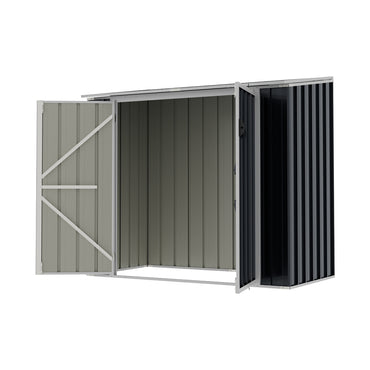 5x3ft Metal Bin Storage Shed Lockable Pent Roof Garden Unit