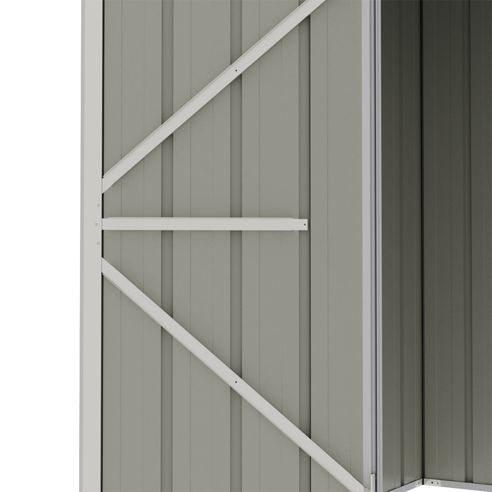 5x3ft Metal Bin Storage Shed Lockable Pent Roof Garden Unit