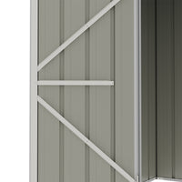 5x3ft Metal Bin Storage Shed Lockable Pent Roof Garden Unit