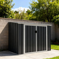 5x3ft Metal Bin Storage Shed Lockable Pent Roof Garden Unit