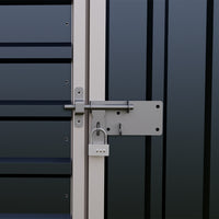 6ft Metal Lockable Garden Storage Shed Apex Roof Ventilated