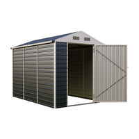 6ft Metal Lockable Garden Storage Shed Apex Roof Ventilated