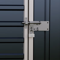 6ft Metal Lockable Garden Storage Shed Apex Roof Ventilated