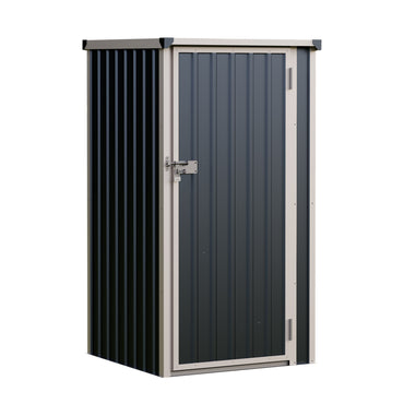 3x3ft Metal Garden Storage Shed Lockable Pent Roof Compact Unit