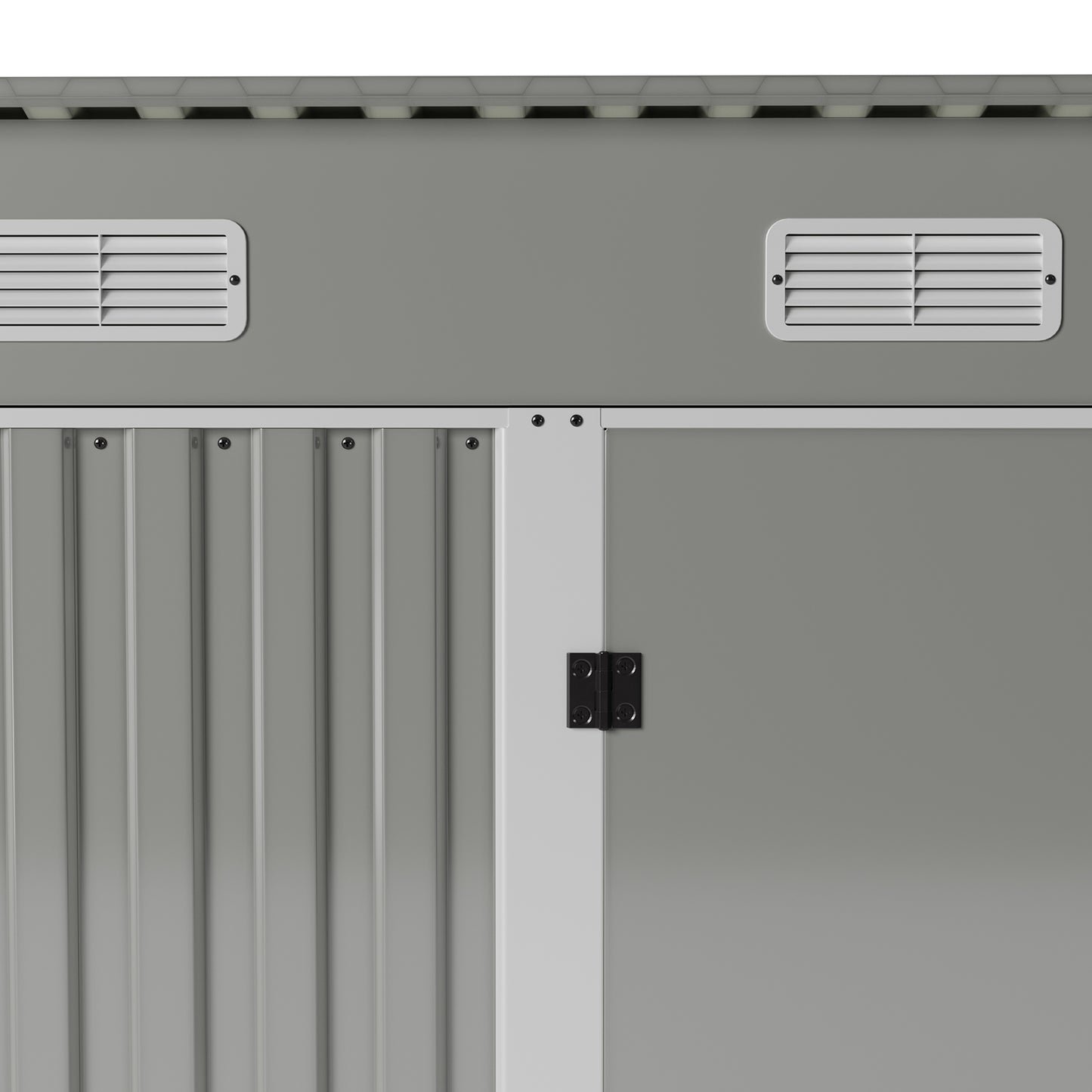 5x3FT Galvanised Metal Garden Shed With Pent Roof Lockable Door