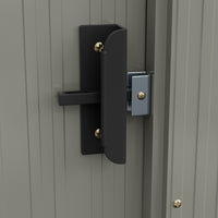 3x5ft Metal Lockable Garden Storage Shed With Sliding Door
