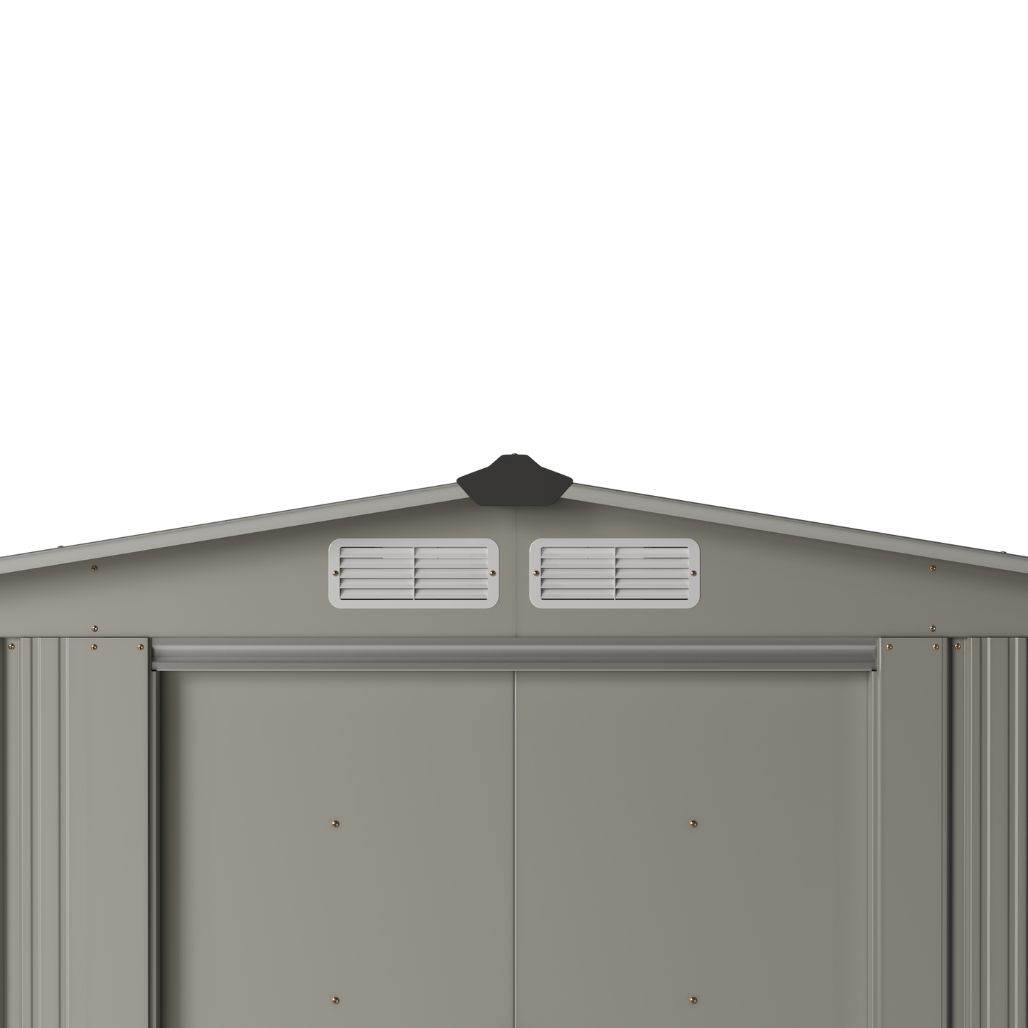 4x8FT Outdoor Metal Garden Tool Storage Shed with Log Storage