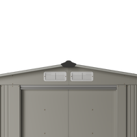 4x8FT Outdoor Metal Garden Tool Storage Shed with Log Storage