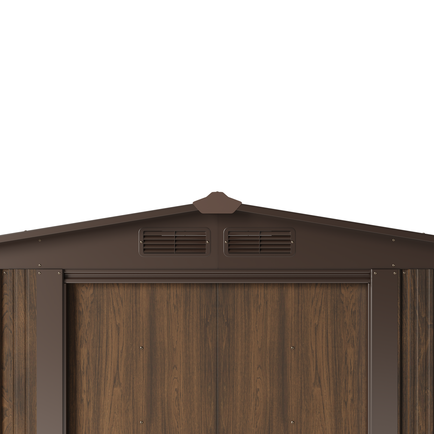 4x8FT Outdoor Metal Garden Tool Storage Shed with Log Storage