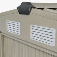 12x10FT Metal Garden Outdoor Storage Tool Shed with Double Sliding Doors
