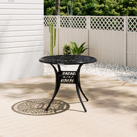 White/Black Garden Round Hollow Patio Table