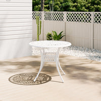 White/Black Garden Round Hollow Patio Table