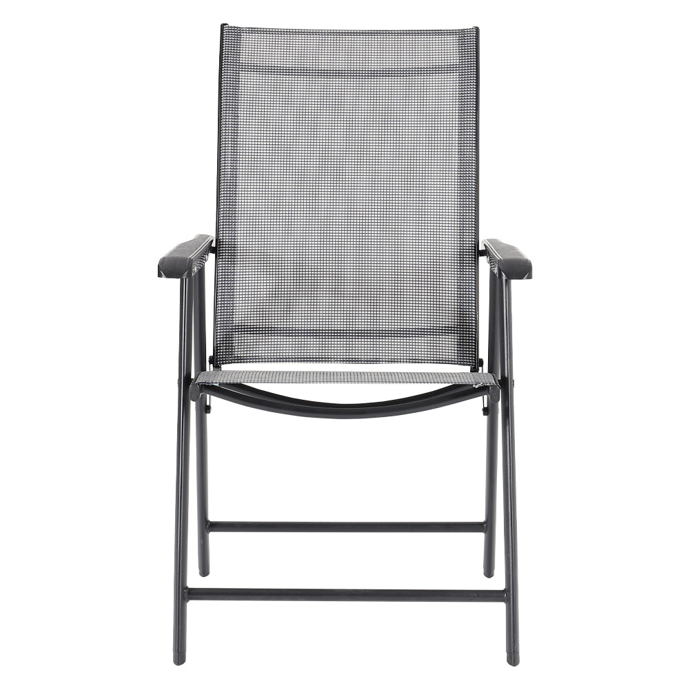2/4/6Pcs Black Folding Garden Patio Chairs