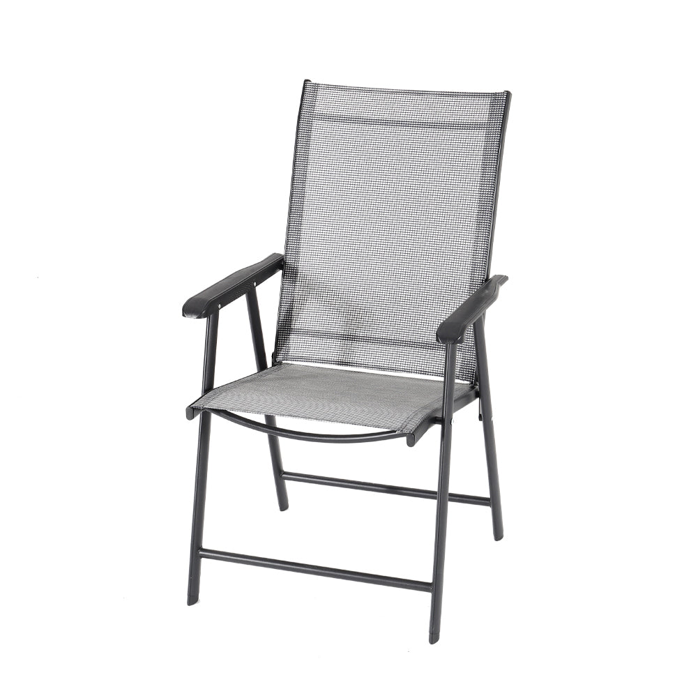 2/4/6Pcs Black Folding Garden Patio Chairs