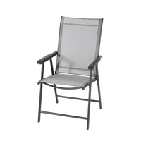 2/4/6Pcs Black Folding Garden Patio Chairs