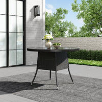 105cm Garden Rattan Patio Table with Parasol Hole