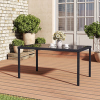 Brown/Black Garden Rectangle Rarran Garden Dining Table