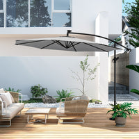 3M Garden Octagon Cantilever Parasol Umbrella with LED