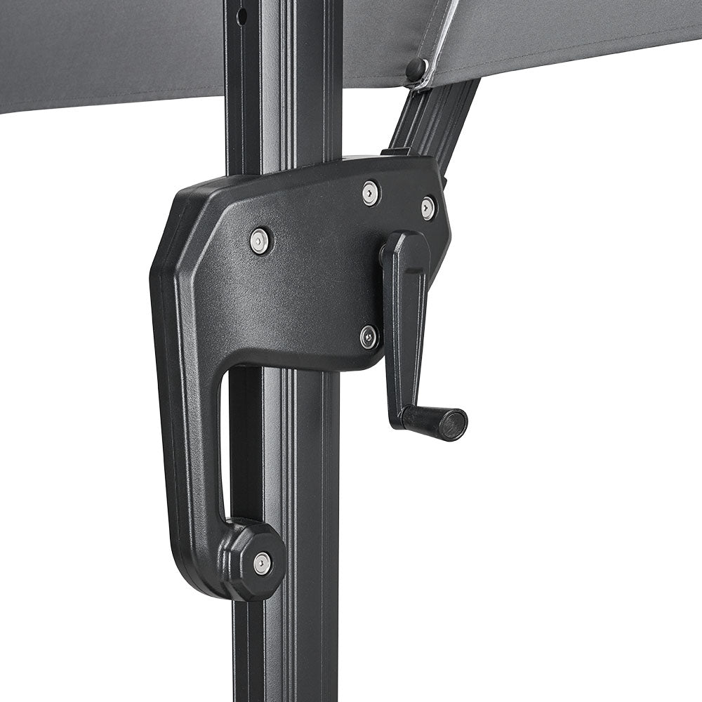 3M Garden Square Solar-Power LED Cantilever Parasol Umbrella