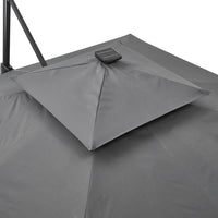 3M Garden Square Solar-Power LED Cantilever Parasol Umbrella