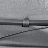 detailed view of inner arched frame and support beams of 102x118 inch outdoor pergola