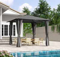 modern 102x118 inch garden gazebo with LED lights - perfect for outdoor seating or BBQ area