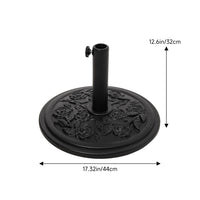 Heavy Duty Outdoor Parasol Umbrella Stand with Elegant Rose Design