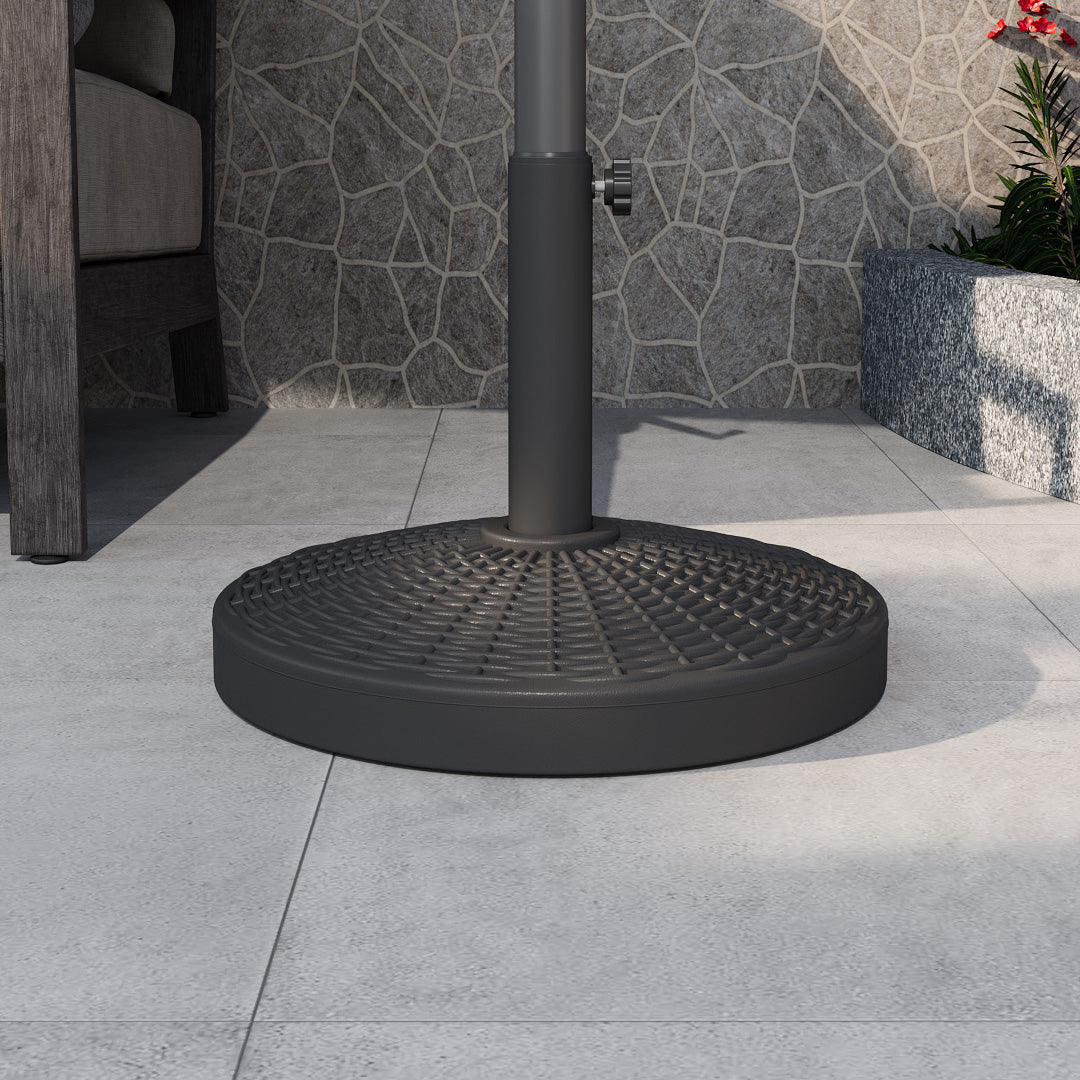 Heavy-Duty Outdoor Parasol Umbrella Stand with Elegant Pattern Design