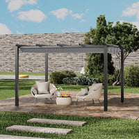 13x10ft Aluminium Garden Gazebo Adjustable Canopy Waterproof Patio Shade Shelter