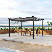 13x10ft Aluminium Garden Gazebo Adjustable Canopy Waterproof Patio Shade Shelter