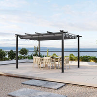 13x10ft Aluminium Garden Gazebo Adjustable Canopy Waterproof Patio Shade Shelter