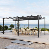 20x10ft Aluminium Gazebo Adjustable Canopy Waterproof Garden Patio Shade Shelter