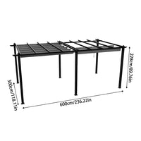 20x10ft Aluminium Gazebo Adjustable Canopy Waterproof Garden Patio Shade Shelter