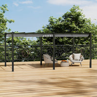 20x10ft Aluminium Gazebo Adjustable Canopy Waterproof Garden Patio Shade Shelter