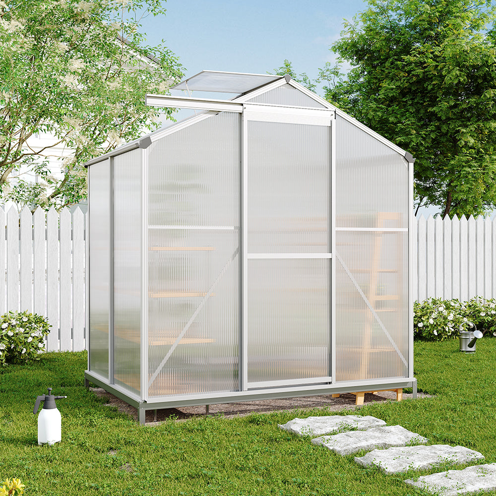 Aluminium Hobby Greenhouse with Window Opening With Base/Without Base