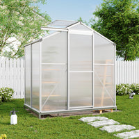 Aluminium Hobby Greenhouse with Window Opening With Base/Without Base
